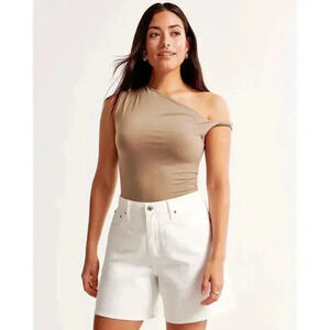 Abercrombie & Fitch Curve Love Off White The Loose Short New Sz 33 High Rise 16